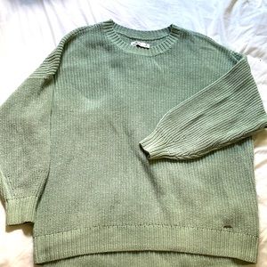 Sage Green Chunky Knit Hollister Sweater